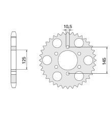 Cht задня зірочка 866 47 yamaha mt 03 (855-47c)