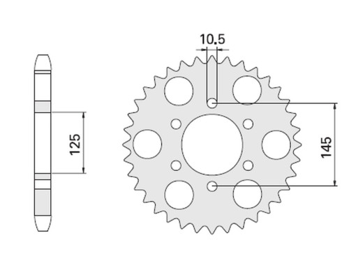 Cht задня зірочка 866 47 yamaha mt 03 (855-47c)