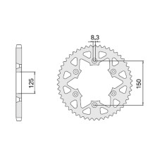 Cht задня зірочка 899 38 (897-38) ktm sx/exc sxf/excf all balls моделі '88-'21
