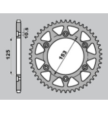 Cht задня зірочка honda crf-l 4t crf 250l '13-'20 , xr 250 r/l/r '91-'96 , xr 600/650 '91-'20 288 50z ergal