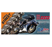 Ланцюг приводу cz 520 dzo (118 лань) бронзове уплотнювальне кільце до 750 ccm (вулиця) (35,6 kn) + потужні гайки