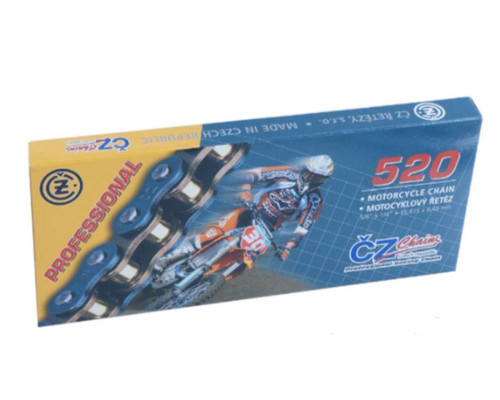 Ланцюг приводний cz 520 ec (116 лань) motocross до 550 ccm (38.0 kn) + зажим