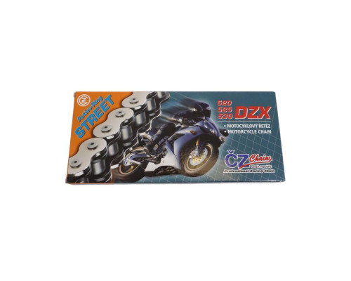 Ланцюг приводний cz 525 dzx (108 лань) активне кільце (x-ring) хром до 1000 ccm (40.0 kn) + потужні гайки
