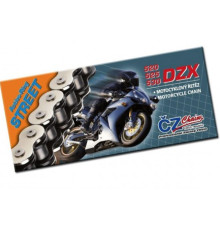Ланцюг приводний cz 530 dzx (110 лань) активне кільце (x-ring) хром до 1200 ccm (43.0 kn) + потужні гайки