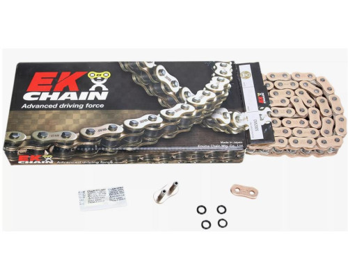 Ланцюг приводу ek zvx3 ultra sport nx-ring 530zvx3 120 link gold color (до 1400ccm) (48.9 kn) (made in japan) (кабель)