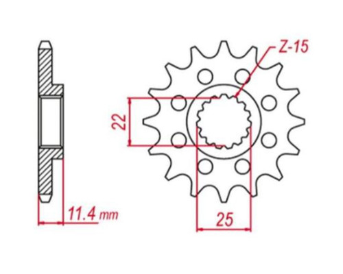 Grosskopf продаж передня зірочка 1252 13 lc4 400/600/620/640/690 (jtf1902.13)