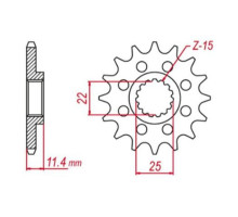 Grosskopf продаж передня зірочка 1252 13 lc4 400/600/620/640/690 (jtf1902.13)