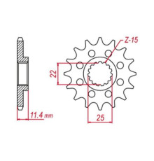 Grosskopf продаж зірочка передня 1252 17 ktm lc4 400/600/620/640/690 (jtf1902.17)* (ланцюг 520)