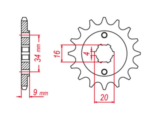 Grosskopf продаж передня зірочка 2062 14 yamaha yfs200 blaster '88-'06 (+1), tt-r230 '05-'20 (+1), dt200 l '85 (+1), hyosung gt 250 '04-'15, gy 250 '04-'12 (jtf1554.14)
