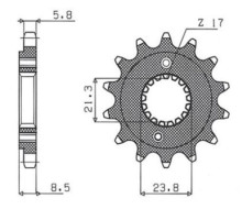 Grosskopf продаж передня зірочка 2071 13 honda trx 400 ex '99-'04 xr 400 '96-'06 (jtf1322.13) (-2)