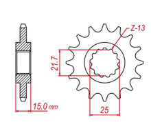 Grosskopf продаж зірочка передня 2082 14 kawasaki zx-6r '95-'97, triumph 600 '00-'04, 650 daytona '05 (jtf1182.14)