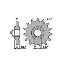 Grosskopf продаж передня зірочка 2086 17 yamaha tdm 850 '96-'98, trx 850 '96-'00, yzf-r6 '06-'20 (-1) (jtf1586.17)