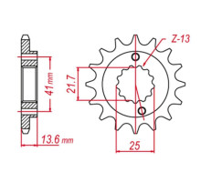 Grosskopf продаж зірочка передня 2099 15 honda xr 650 r '00-'07 (+1), kawasaki zx-6r '98-'05, zx-6rr '03-'05 (jtf1307.15) ланцюг 520