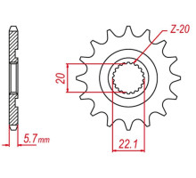 Grosskopf продаж передня зірочка 2103 12 gas gas ec 250/300/450f '11-'15, yamaha yz 125, yz250f '01-'25, wr 250f '01-'25 (e250-13 (-1) (jtf1590.12)