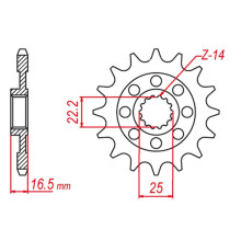 Grosskopf продаж передня зірочка 2114 15 ducati 749/848/998/999/1000/1098/1099/1100/1098/1200 (jtf741.15)