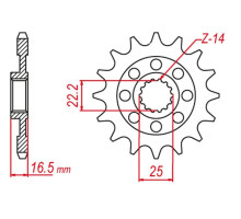 Grosskopf продаж передня зірочка 2114 15 ducati 749/848/998/999/1000/1098/1099/1100/1098/1200 (jtf741.15)