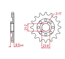 Grosskopf продаж зірочка передня 2133 14 suzuki rmz 450 '05-'12, rmx 450 '10-'19 (jtf1441.14)