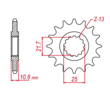 Grosskopf продаж передня зірочка 2142 14 yamaha yzf r6 '06-'20 (-2) (jtf1586.14)