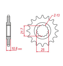 Grosskopf продаж передня зірочка 2142 16 yamaha yzf r6 '06-'20 (jtf1586.16)