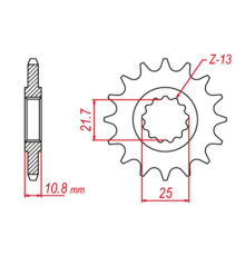 Grosskopf продаж передня зірочка 2142 16 yamaha yzf r6 '06-'20 (jtf1586.16)