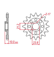 Grosskopf продаж зірочка передня 2160 13 suzuki rmz 450 '13-'20 самоочищення (jtf1443.13sc)* (ланцюг 520)