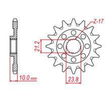 Grosskopf продаж зірочка передня 2160 13 suzuki rmz 450 '13-'20 самоочищення (jtf1443.13sc)* (ланцюг 520)