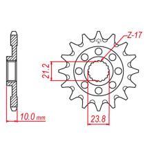 Grosskopf продаж зірочка передня 2160 14 suzuki rmz 450 '13-'20 (+1) самоочищення (jtf1443.14sc)* (ланцюг 520)