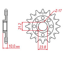 Grosskopf продаж зірочка передня 2160 14 suzuki rmz 450 '13-'20 (+1) самоочищення (jtf1443.14sc)* (ланцюг 520)