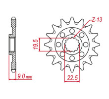 Grosskopf продаж передня зірочка 2259 12 (2292 12) suzuki rmz 250 '13-'20 (-1) (jtf1442.12)