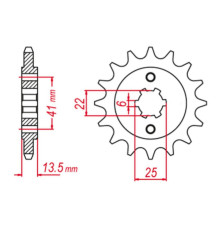 Grosskopf продаж зірочка передня 293 15 honda xl 400 v '88-'91, xl 600 v transalp 87-88 (jtf293.15)