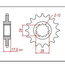 Grosskopf продаж зірочка передня 295 12 honda cbr 600f '87-'96 (jtf295.12)