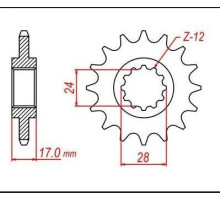 Grosskopf продаж зірочка передня 295 12 honda cbr 600f '87-'96 (jtf295.12)