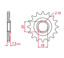 Grosskopf продаж зірочка передня 340 14 honda cr 125 '87-'03 (jtf326.14)