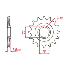 Grosskopf продаж зірочка передня 340 14 honda cr 125 '87-'03 (jtf326.14)