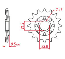 Grosskopf продаж зірочка передня 342 15 honda cr 250 '88-'08, crf 450 '02-'25, crf 250r '22-'25 (jtf284.15) (jtf284.15)
