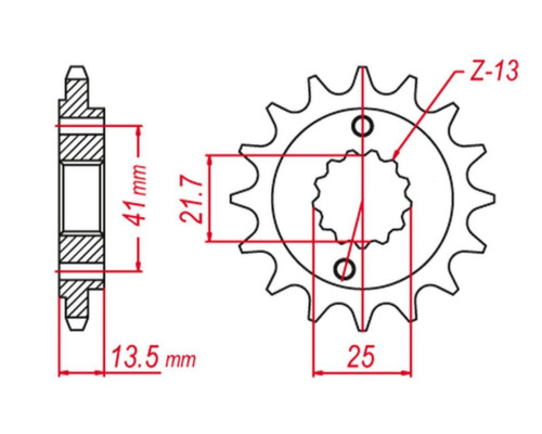 Grosskopf продаж зірочка передня 346 16 honda vt600c '90-'07, xrv650 '88-'90 (jtf296.16)