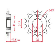 Grosskopf продаж зірочка передня 346 16 honda vt600c '90-'07, xrv650 '88-'90 (jtf296.16)