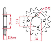 Grosskopf продаж передня зірочка 350 14 honda xr 600 '91-'00, polaris 500 '03-'07, trx 400 x/ex '05-'14 (jtf1309.14)