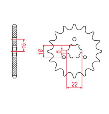 Grosskopf продаж зірочка передня 423 13 kawasaki kx 125 '94-'08 (jtf1445.13)