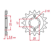 Grosskopf продаж зірочка передня 430 12 kawasaki kxf 250`04-'05, suzuki rmz 250 '04'-06 (jtf430.12)