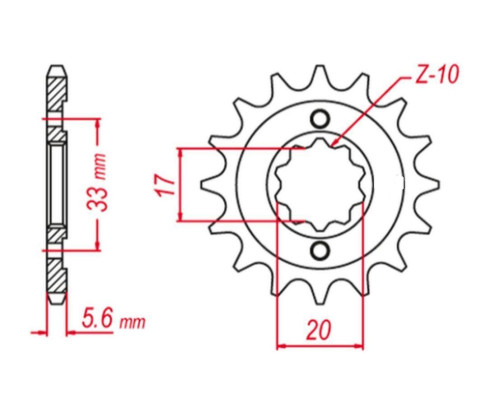 Grosskopf продаж зірочка передня 430 14 kawasaki kxf 250`04-'05, suzuki rmz 250 '04'-06 (+1) (jtf430.14)