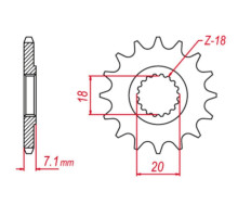 Grosskopf продаж зірочка передня 432 11 suzuki rm 125`92-'11 (-1) (jtf427.11)