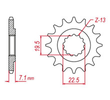 Grosskopf продаж передня зірочка 434 15 suzuki gn 250 '82-'99, gz 250 '99-'11, ЗАДНІ250 x '98-'19 (jtf434.15)
