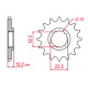 Grosskopf продаж передня зірочка 435 17 suzuki rm 250 '87-'12 (+4), dr 250 '90-'93 (+3), dr 350 '90-'99, dr-z 400 '00-'20 (+2) (jtf432.17)