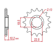 Grosskopf продаж передня зірочка 435 17 suzuki rm 250 '87-'12 (+4), dr 250 '90-'93 (+3), dr 350 '90-'99, dr-z 400 '00-'20 (+2) (jtf432.17)