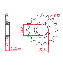Grosskopf продаж передня зірочка 435 17 suzuki rm 250 '87-'12 (+4), dr 250 '90-'93 (+3), dr 350 '90-'99, dr-z 400 '00-'20 (+2) (jtf432.17)