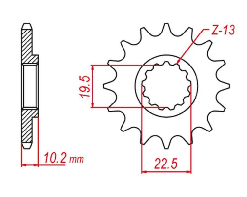 Grosskopf продаж передня зірочка 435 17 suzuki rm 250 '87-'12 (+4), dr 250 '90-'93 (+3), dr 350 '90-'99, dr-z 400 '00-'20 (+2) (jtf432.17)
