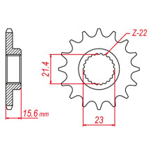Grosskopf продаж зірочка передня 441 15 yamaha xt 600 '89-'98, xtz 660 '91-'98 (jtf577.15rb) (ланцюг 520)