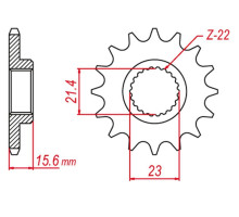 Grosskopf продаж зірочка передня 441 15 yamaha xt 600 '89-'98, xtz 660 '91-'98 (jtf577.15rb) (ланцюг 520)