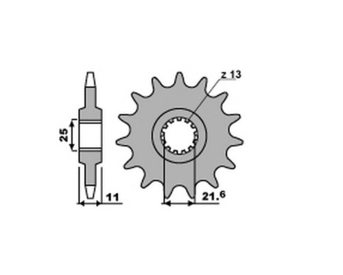 Grosskopf продаж зірочка передня 442 16 yamaha r6 '99-'05, fzr 1000 (jtf584.16)* (ланцюг 532)
